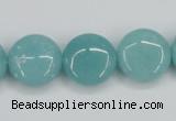 CAM152 15.5 inches 16mm flat round amazonite gemstone beads