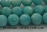 CAM1523 15.5 inches 10mm faceted round natural peru amazonite beads