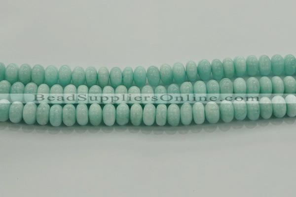 CAM1534 15.5 inches 7*12mm rondelle natural peru amazonite beads