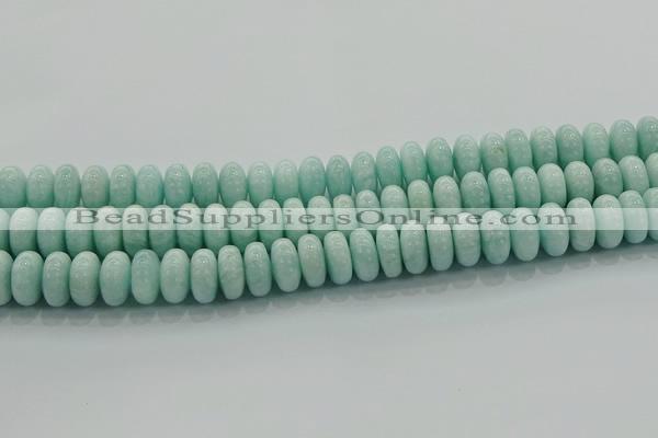 CAM1535 15.5 inches 8*14mm rondelle natural peru amazonite beads