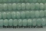 CAM1541 15.5 inches 4*6mm faceted rondelle peru amazonite beads