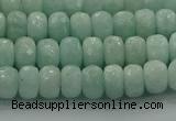 CAM1542 15.5 inches 5*8mm faceted rondelle peru amazonite beads