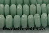 CAM1544 15.5 inches 7*12mm faceted rondelle peru amazonite beads