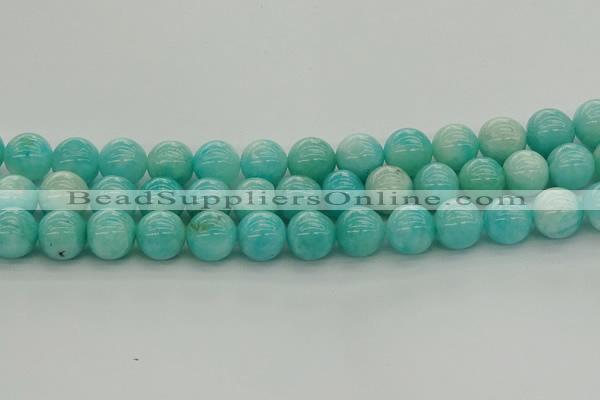 CAM1554 15.5 inches 12mm round natural peru amazonite beads