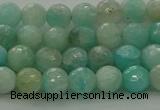 CAM1561 15.5 inches 6mm faceted round Russian amazonite beads