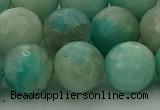 CAM1565 15.5 inches 14mm faceted round Russian amazonite beads