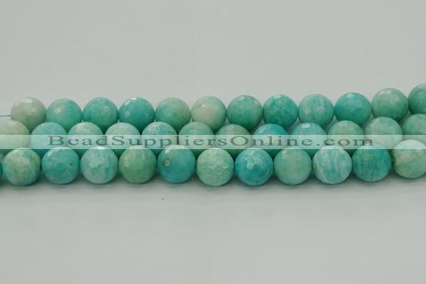 CAM1566 15.5 inches 16mm faceted round Russian amazonite beads