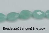 CAM157 15.5 inches 10*14mm faceted teardrop amazonite gemstone beads