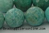 CAM1587 15.5 inches 18mm faceted round Russian amazonite beads