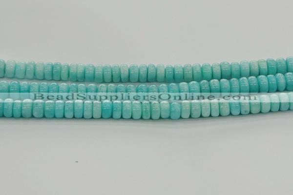 CAM1602 15.5 inches 5*8mm rondelle natural peru amazonite beads