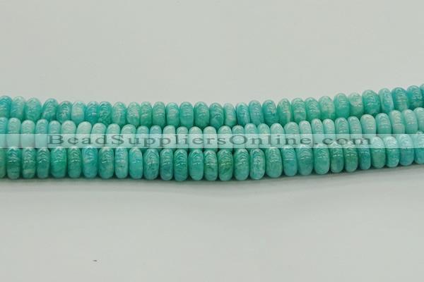 CAM1603 15.5 inches 6*10mm rondelle natural peru amazonite beads