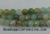 CAM161 15.5 inches 6mm faceted round amazonite gemstone beads