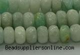 CAM1612 15.5 inches 5*8mm faceted rondelle peru amazonite beads