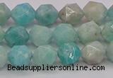 CAM1622 15.5 inches 8mm faceted nuggets amazonite gemstone beads