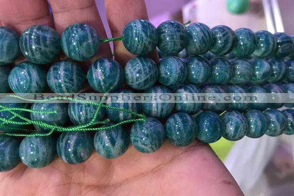 CAM1654 15.5 inches 12mm round Russian amazonite gemstone beads