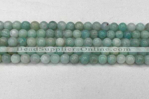 CAM1681 15.5 inches 6mm round natural amazonite beads wholesale