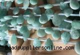 CAM1697 Top drilled 10*14mm faceted briolette amazonite beads