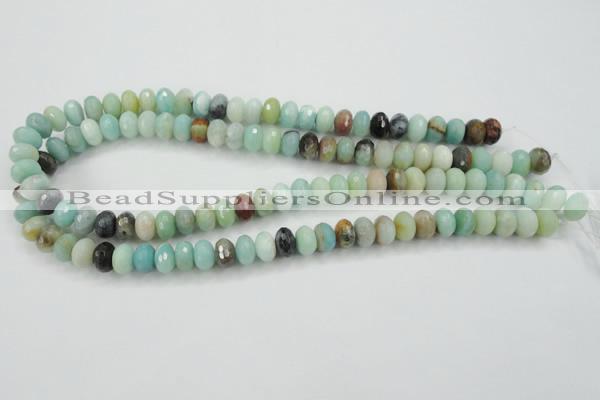 CAM171 15.5 inches 5*8mm faceted rondelle amazonite gemstone beads