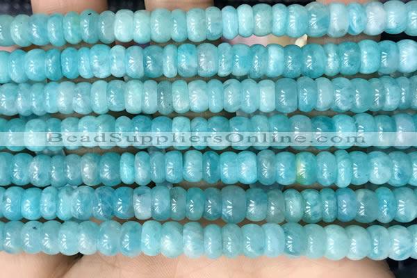 CAM1711 15.5 inches 4.5*8mm rondelle natural amazonite beads