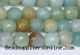 CAM1745 15.5 inches 6mm faceted round amazonite beads wholesale