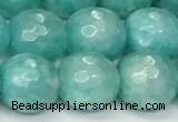 CAM1757 15 inches 10mm faceted round AB-color imitation amazonite beads