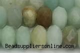 CAM1762 15 inches 6*8mm faceted rondelle amazonite beads