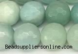 CAM1771 15 inches 8mm faceted round amazonite beads