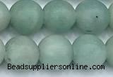 CAM1786 15 inches 8mm round matte amazonite beads, 2mm hole