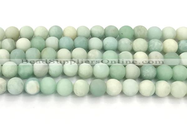 CAM1798 15 inches 10mm round matte amazonite beads