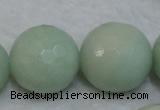 CAM181 15.5 inches 16mm faceted round amazonite gemstone beads