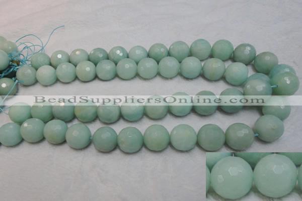 CAM182 15.5 inches 16mm faceted round amazonite gemstone beads