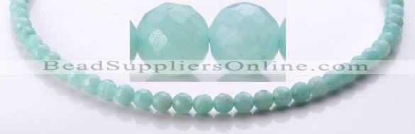 CAM26 faceted round 6mm natural amazonite stone beads wholesale