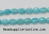 CAM302 15.5 inches 6*8mm oval natural peru amazonite beads wholesale