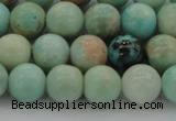 CAM323 15.5 inches 10mm round natural peru amazonite beads