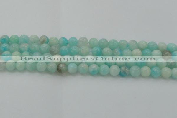 CAM333 15.5 inches 8mm round natural peru amazonite beads