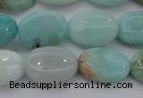 CAM338 15.5 inches 12*16mm oval natural peru amazonite beads