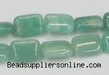 CAM405 15.5 inches 10*14mm rectangle natural russian amazonite beads