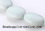 CAM42 15*20mm flat oval natural amazonite beads Wholesale