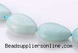 CAM48 12*18mm flat teardrop natural amazonite beads Wholesale