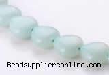 CAM53 10*10mm heart natural amazonite gemstone beads Wholesale