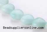 CAM54 heart 12*12mm natural amazonite gemstone beads Wholesale