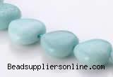 CAM55 heart natural amazonite 14*14mm gemstone beads Wholesale