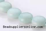 CAM58 12mm coin natural amazonite gemstone beads Wholesale