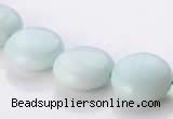 CAM59 14mm coin natural amazonite gemstone beads Wholesale