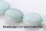 CAM60 coin 16mm natural amazonite gemstone beads Wholesale