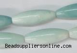 CAM603 15.5 inches 10*30mm rice Chinese amazonite gemstone beads