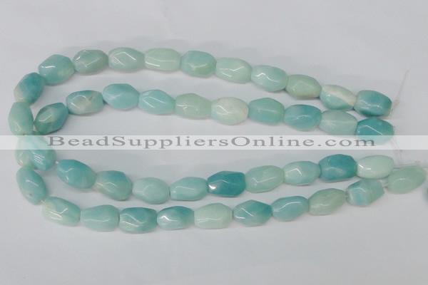 CAM609 15.5 inches 13*18mm faceted nugget Chinese amazonite beads