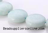 CAM61 coin natural amazonite 18mm gemstone beads Wholesale