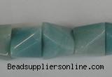 CAM613 15.5 inches 15*20mm pyramid Chinese amazonite gemstone beads