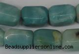 CAM614 15.5 inches 14*20mm faceted nuggets Chinese amazonite beads